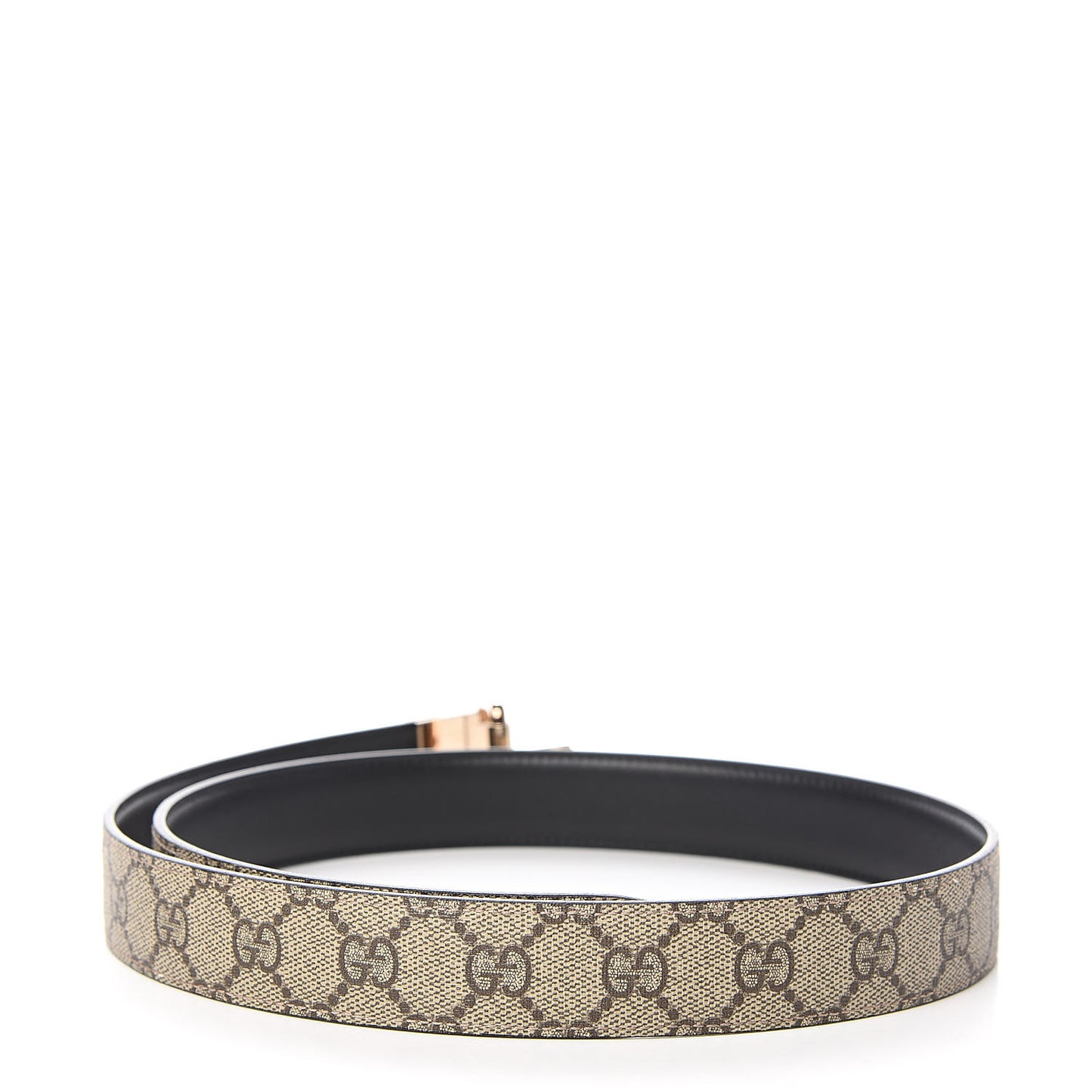 Selleria Calfskin GG Supreme Monogram Reversible 30mm Belt 95 38 Black Beige Ebony