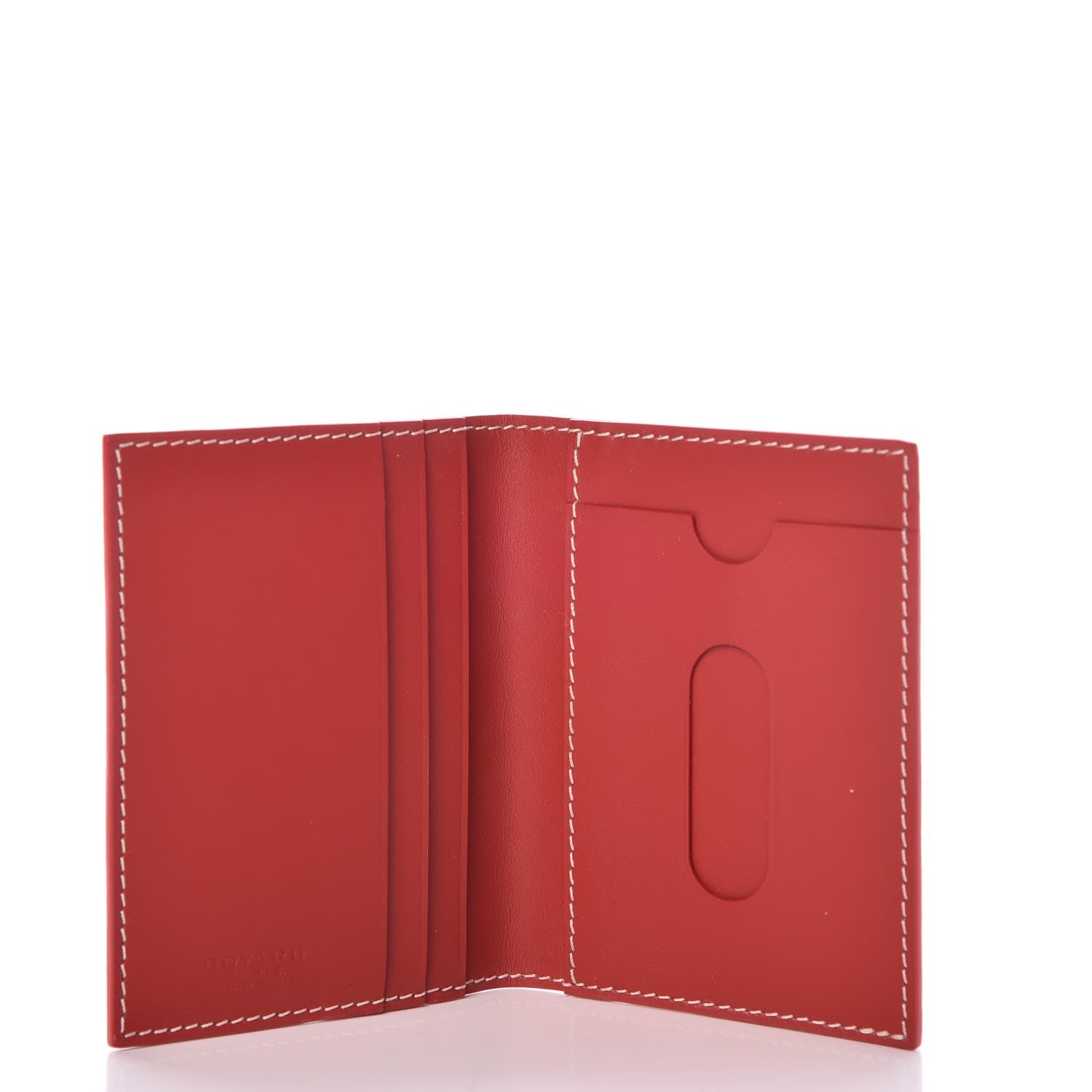 Goyard Goyardine Saint Marc Folding Card Case Red 5 of 8