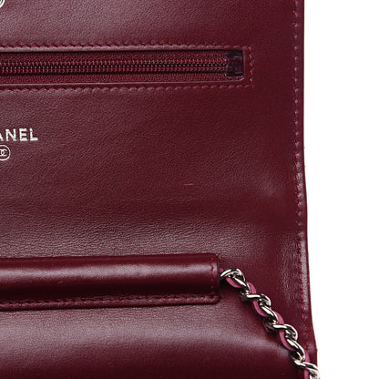 Chanel Patent Quilted Brilliant Wallet On Chain WOC Red 11 of 12