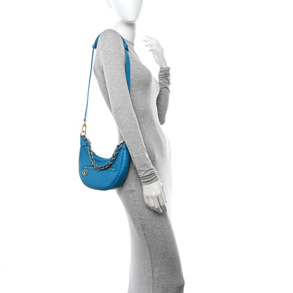 Louis Vuitton Calfskin Nanogram Embossed Loop PM Bleu 2 of 9