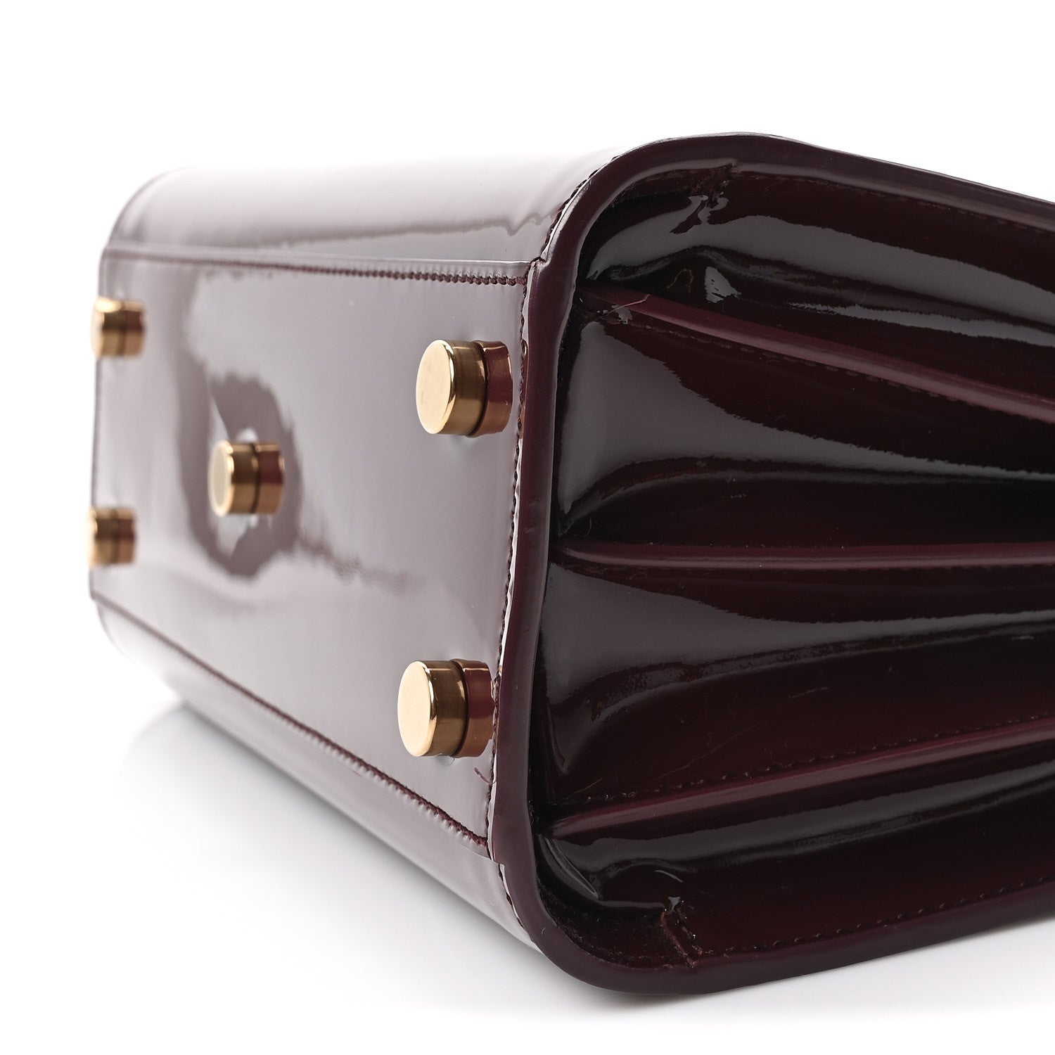 Saint Laurent Patent Nano Sac de Jour Dark Red Wine 9 of 9