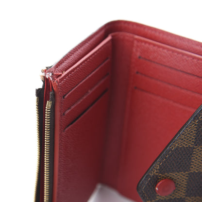 Louis Vuitton Damier Ebene Victorine Wallet Red 6 of 6
