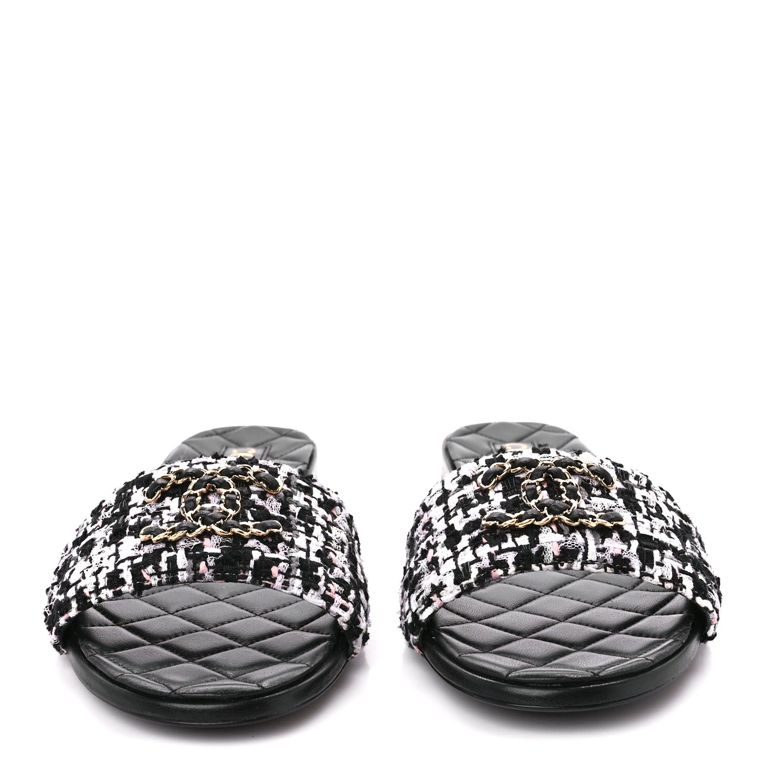 Chanel Tweed CC Chain Mule Sandal 41 Multicolor 2 of 9