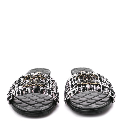 Chanel Tweed CC Chain Mule Sandal 41 Multicolor 2 of 9