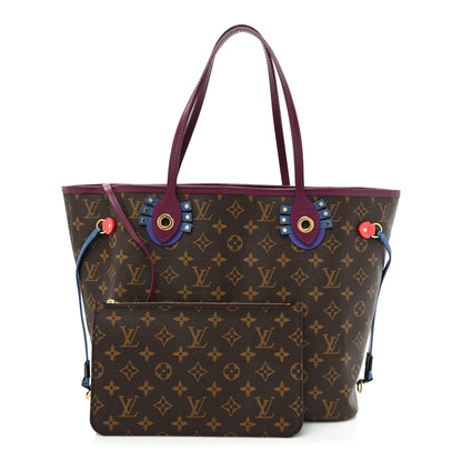 Louis Vuitton Monogram Totem Neverfull MM Magenta 1 of 14