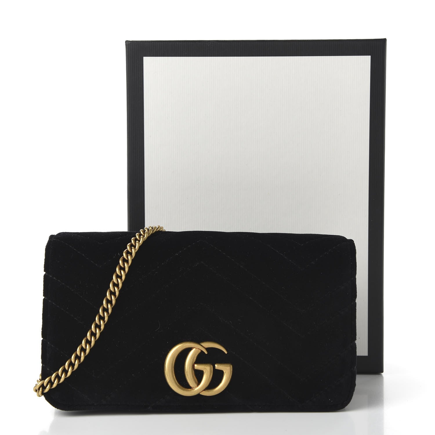 Gucci Velvet Matelasse GG Marmont Mini Bag Black 10 of 10