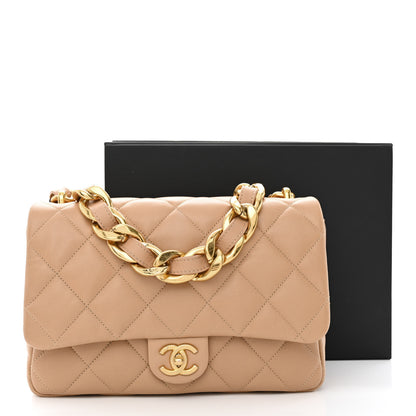 Chanel Lambskin Quilted Large CC Funky Town Flap Beige 11 of 11