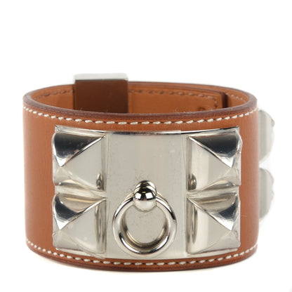 Hermes Barenia Collier De Chien CDC Bracelet S Fauve 1 of 7