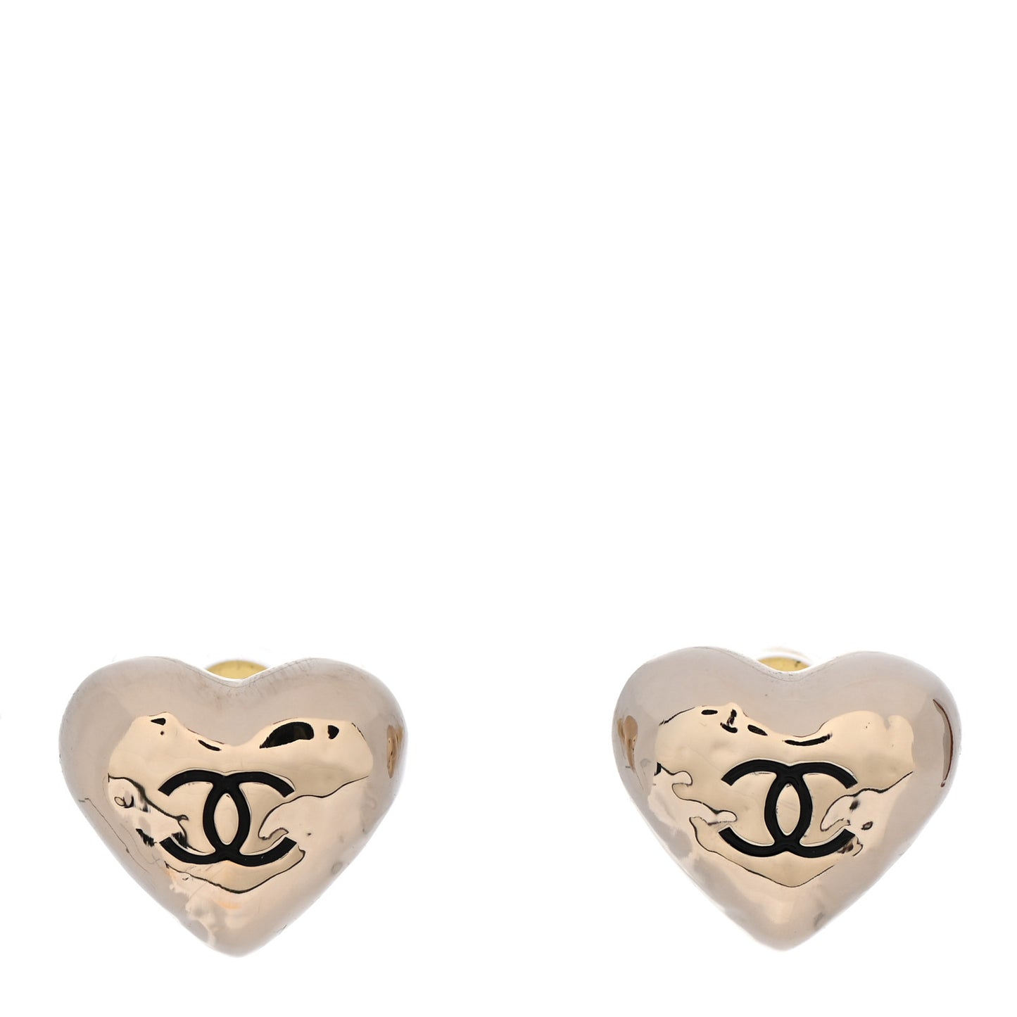 CC Heart Earrings Gold