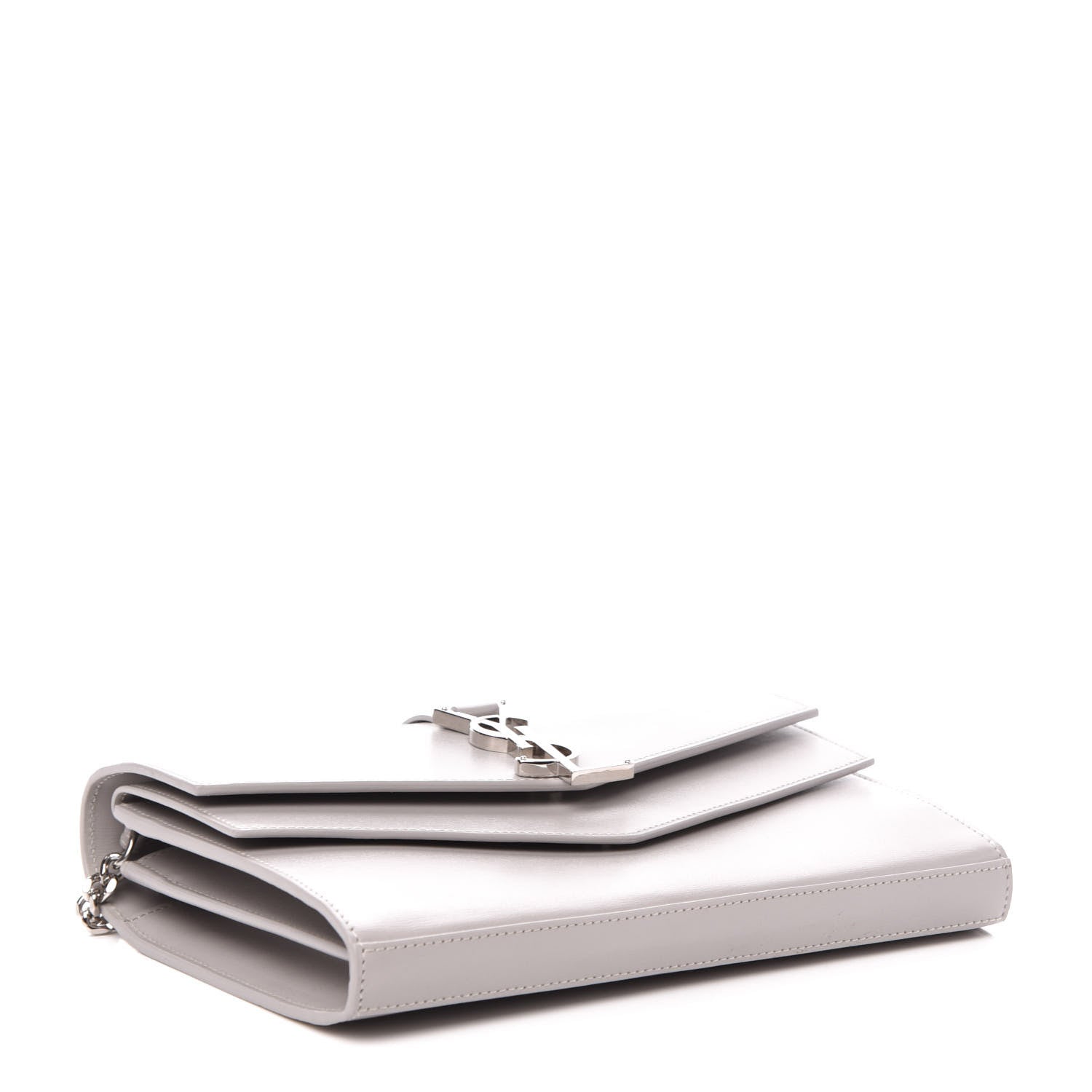 Saint Laurent Smooth Calfskin Sulpice Monogram Chain Wallet Light Natural 4 of 10