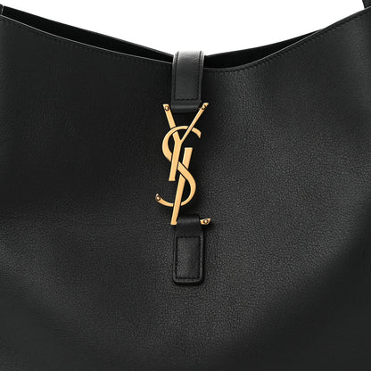 Saint Laurent Smooth Calfskin Large Le 5 A 7 Soft Hobo Black 9 of 12