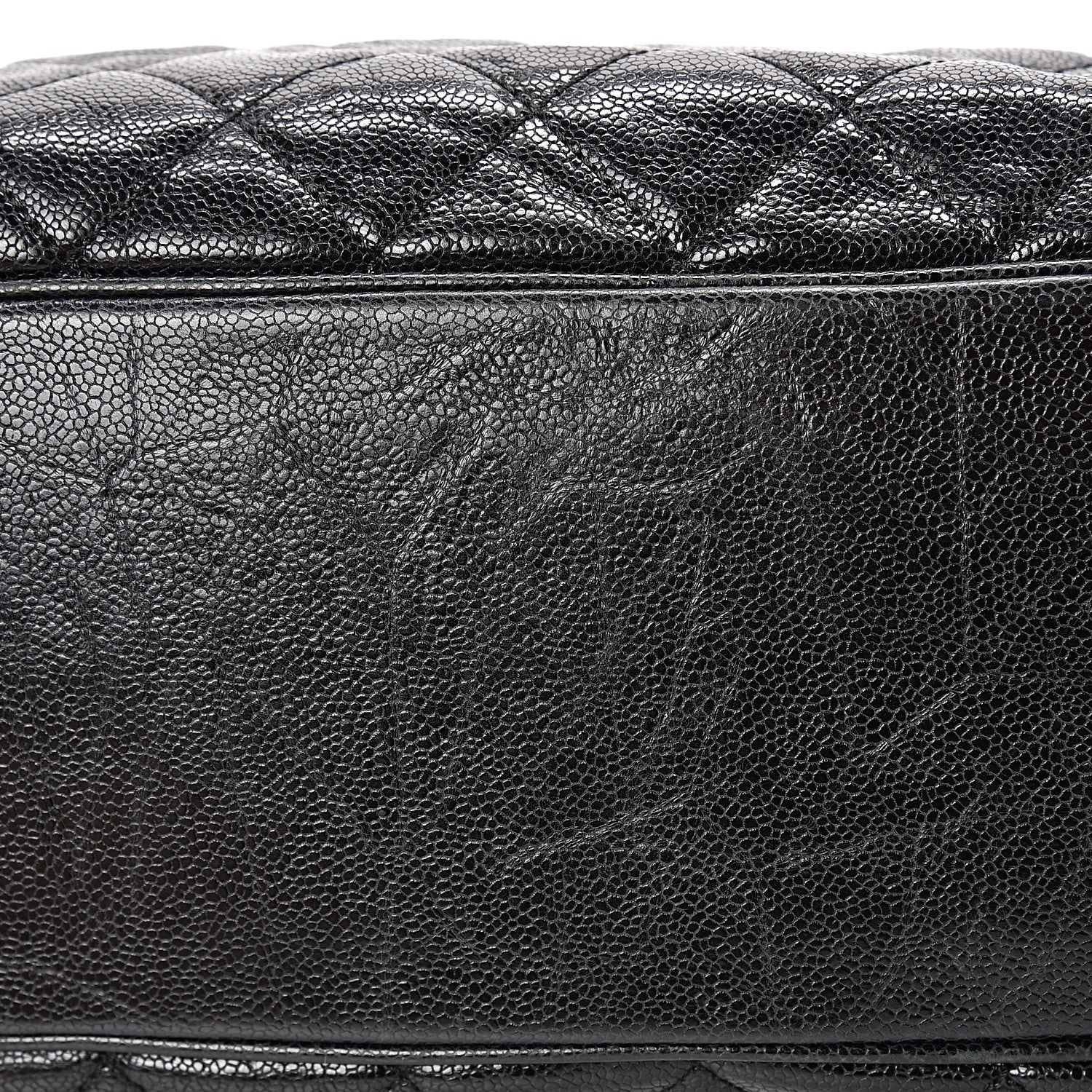 Chanel Crumpled Grained Calfskin Quilted CC Crave Tote Black 14 of 16