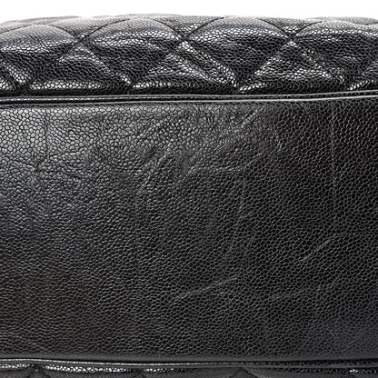 Chanel Crumpled Grained Calfskin Quilted CC Crave Tote Black 14 of 16