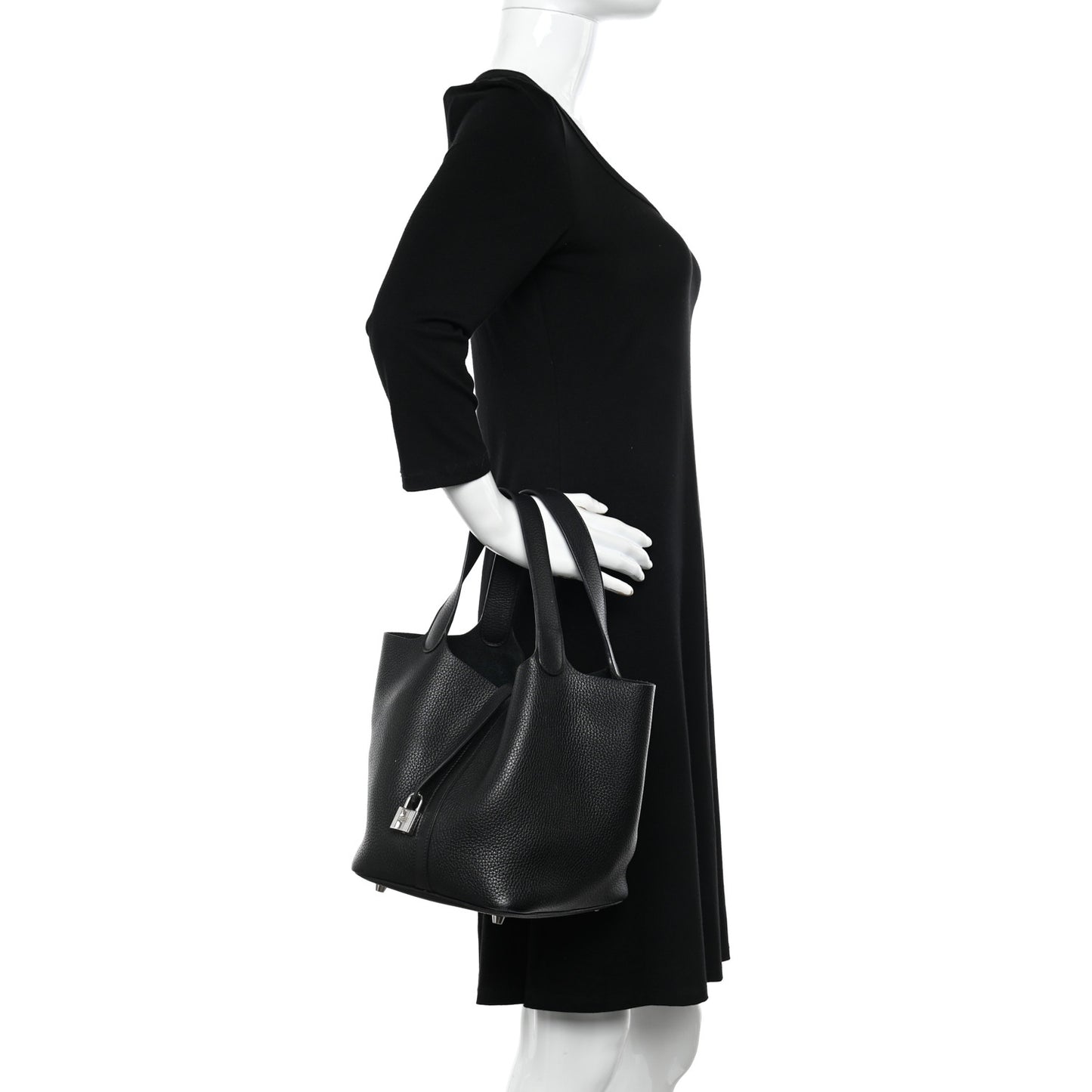 Taurillon Clemence Picotin Lock 22 MM Black