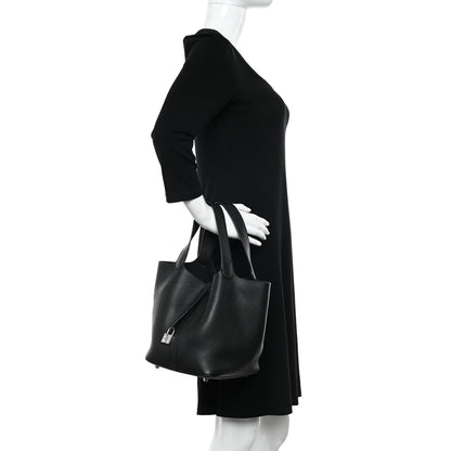 Hermes Taurillon Clemence Picotin Lock 22 MM Black 2 of 17