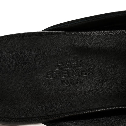 Hermes Goatskin Groupie Mules 40 Black 8 of 11