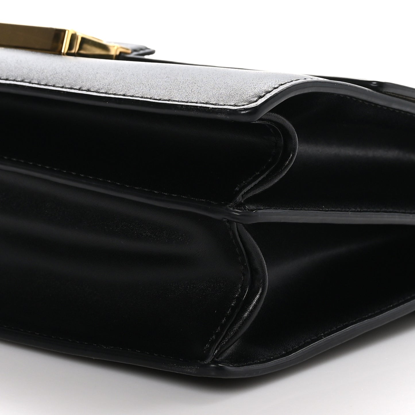 Vitello Liberty Bi-Color FF 1974 Embossed Chain Strap Kan U Shoulder Bag Black Maya