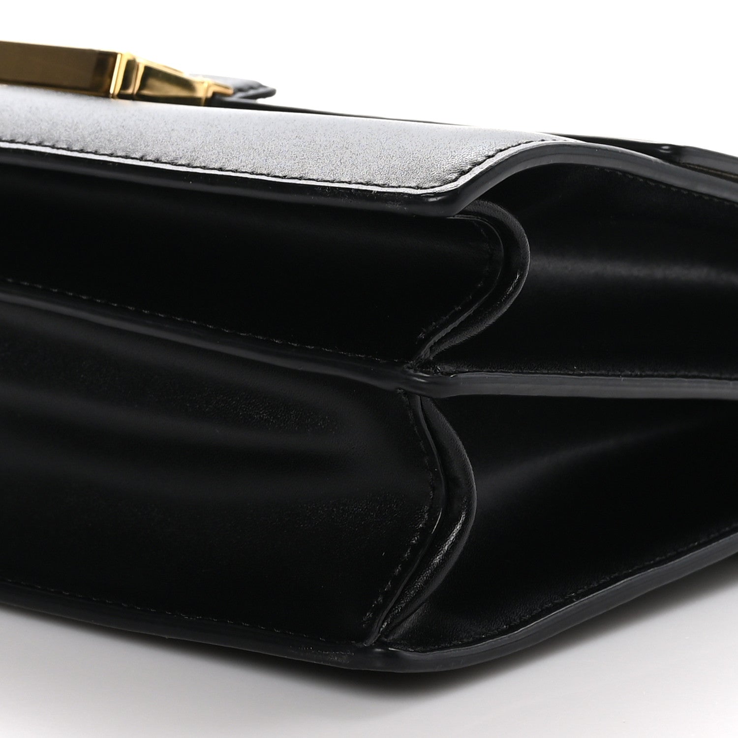 Fendi Vitello Liberty Bi-Color FF 1974 Embossed Chain Strap Kan U Shoulder Bag Black Maya 10 of 10