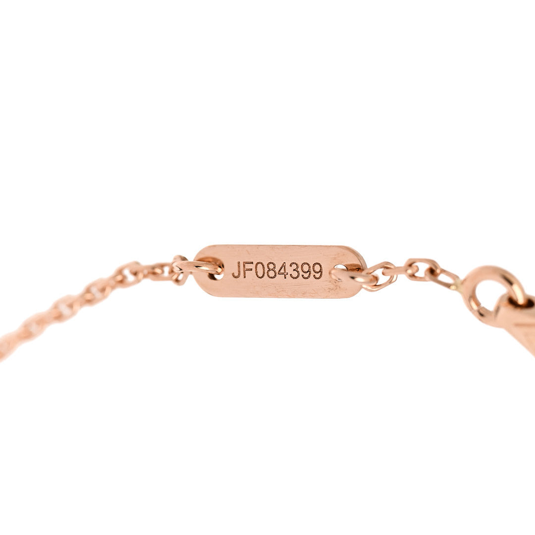 18K Rose Gold Carnelian Sweet Alhambra Bracelet