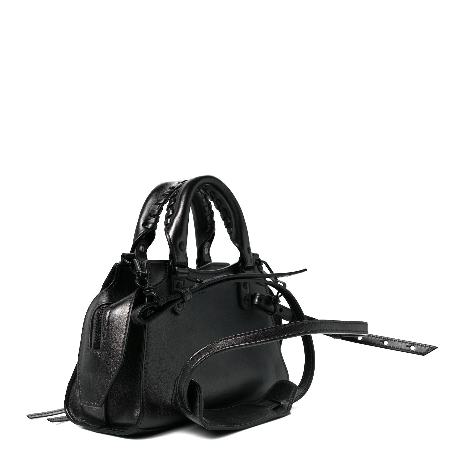 Balenciaga Smooth Calfskin Neo Classic Black Hardware Mini City Gunmetal 3 of 11