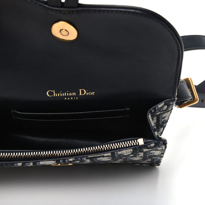 Christian Dior Oblique Saddle Belt Bag Blue 5 of 10