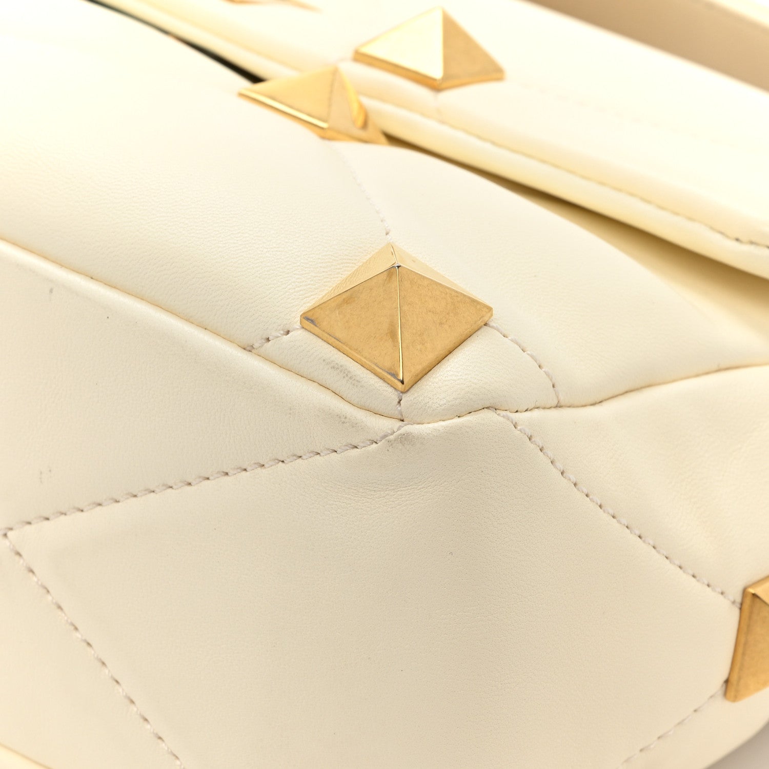 Valentino Garavani Nappa Large Roman Stud Shoulder Bag Ivory 10 of 12