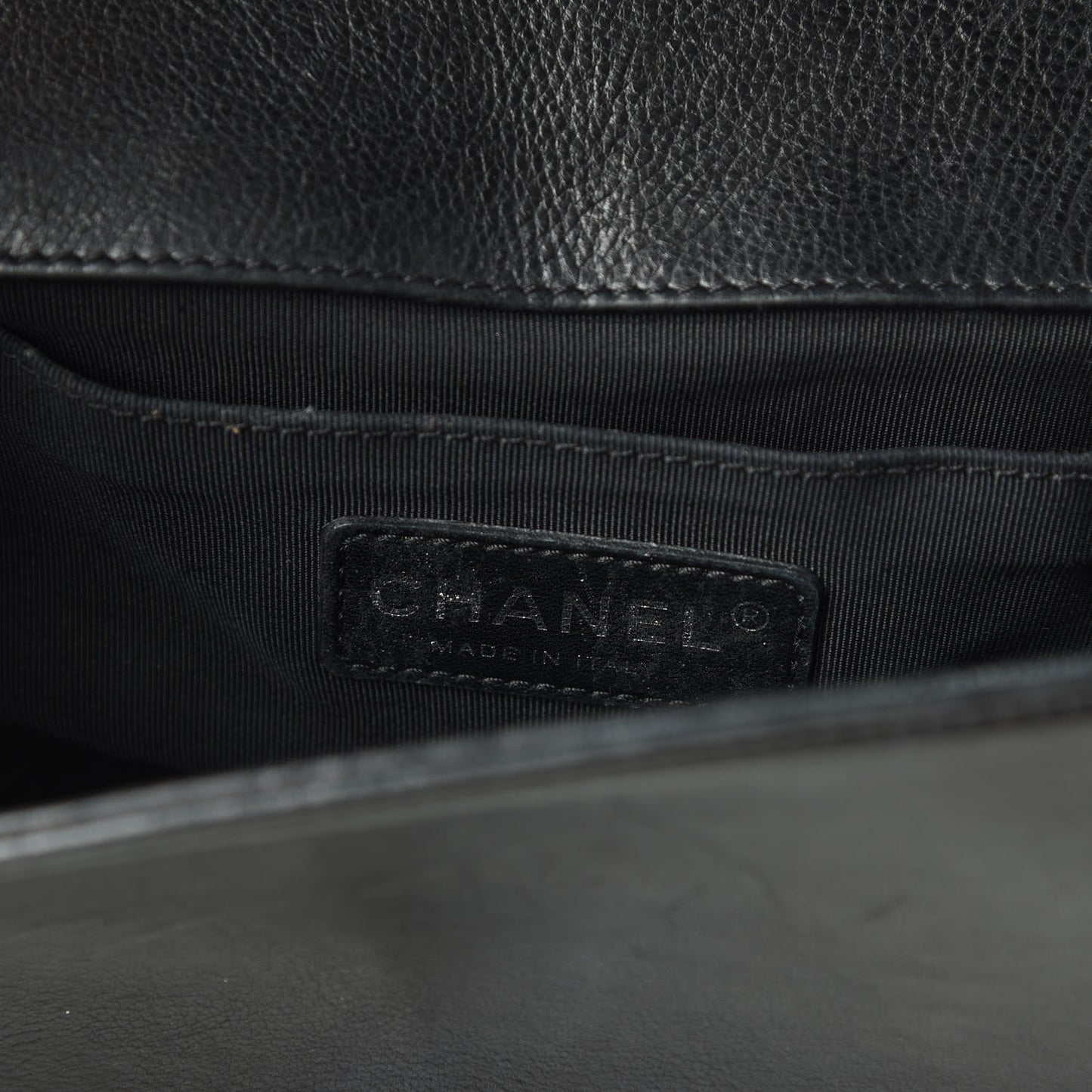 Calfskin Quilted Medium Boy Flap Black