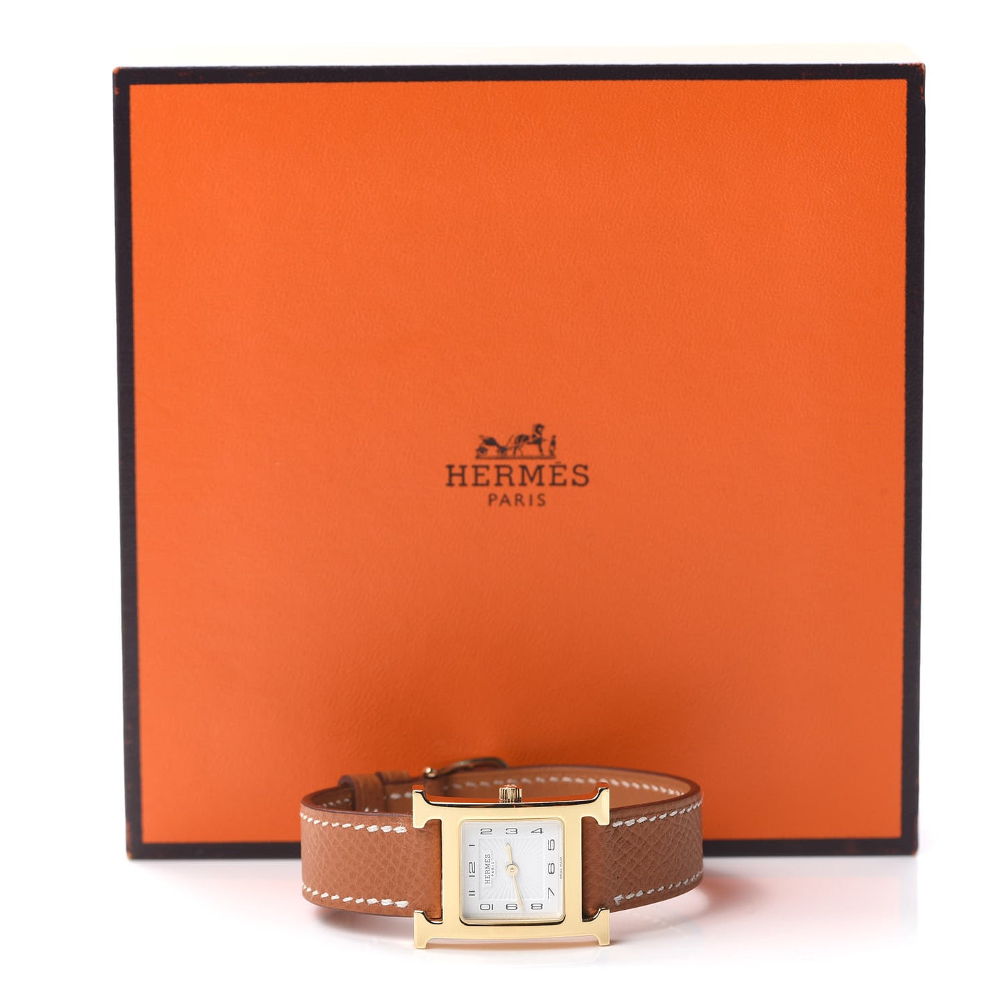 Stainless Steel Epsom 21mm Heure H Hour Quartz Watch Gold