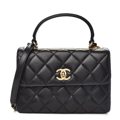 Chanel Lambskin Quilted Small Trendy CC Dual Handle Flap Bag Black 1 of 16