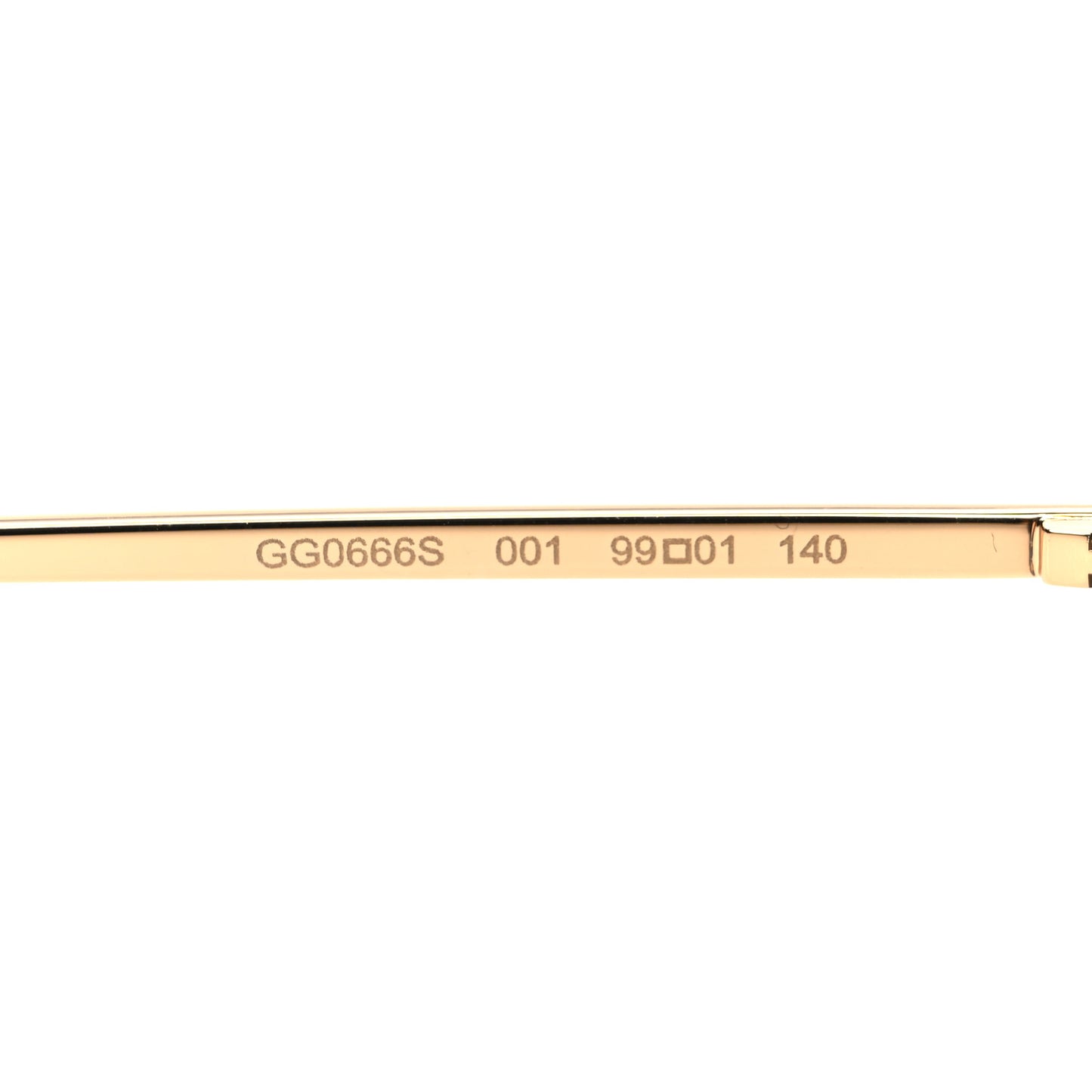 Metal Rimless Star Studded 90mm Cat Eye GG0666S Sunglasses Black Gold