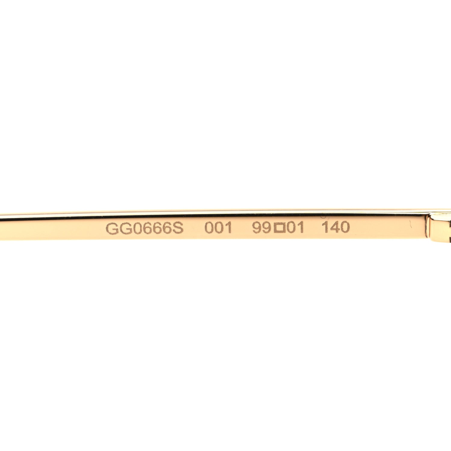Gucci Metal Rimless Star Studded 90mm Cat Eye GG0666S Sunglasses Black Gold 6 of 7