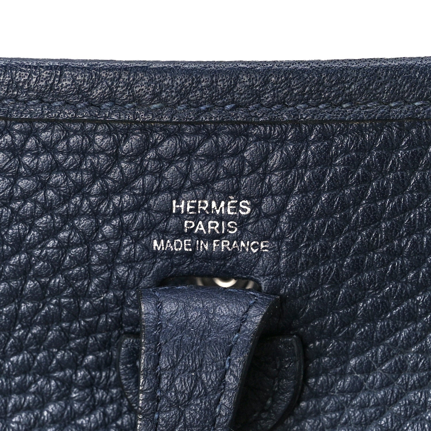 Hermes Taurillon Clemence Evelyne TPM Bleu Nuit 6 of 11