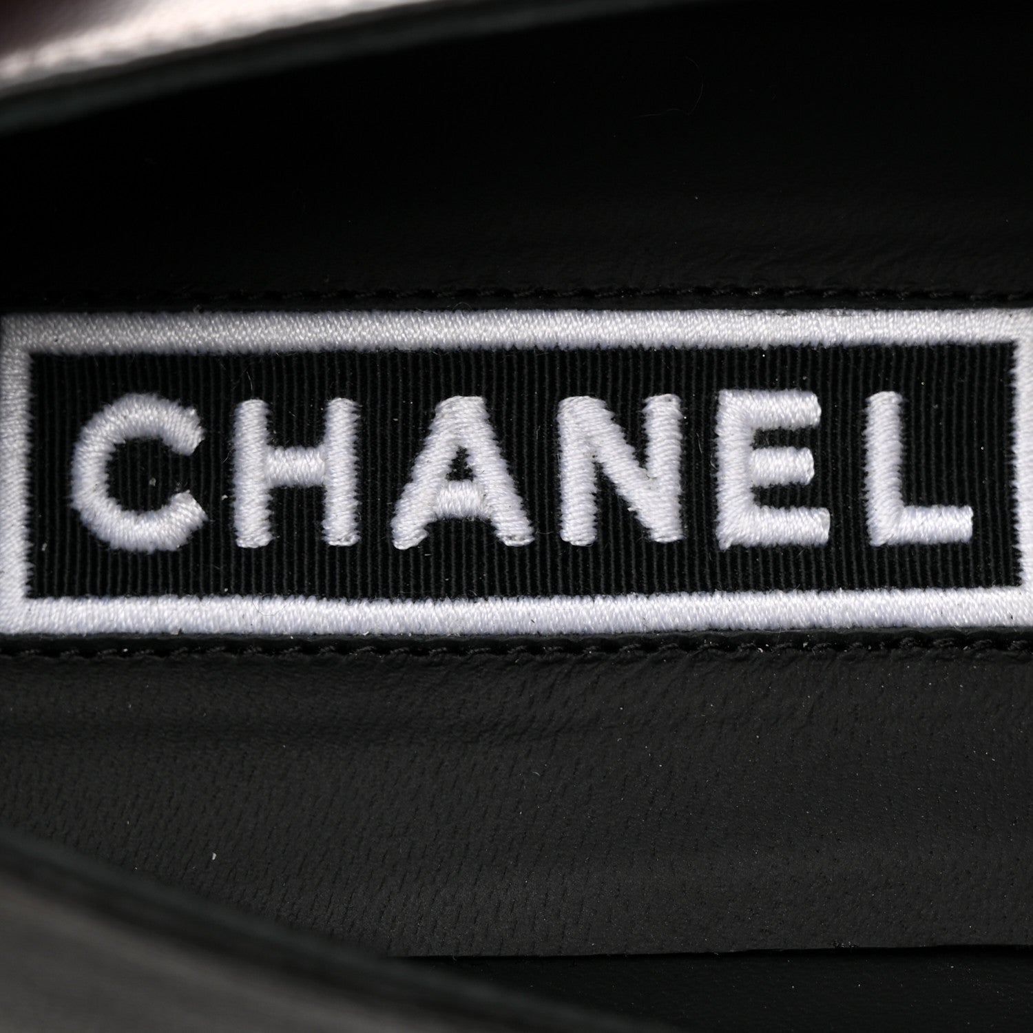 Chanel Lambskin Grosgrain Cap Toe CC Mary Jane Flats 39.5 Black 7 of 14