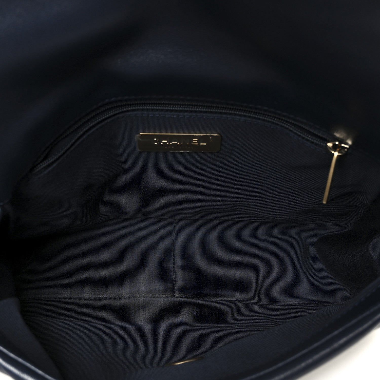 Chanel Lambskin Quilted Medium Chanel 19 Flap Navy Blue 5 of 11