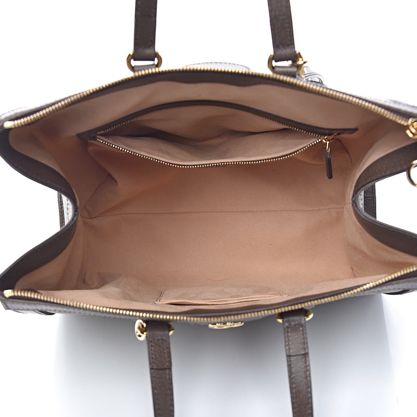 GG Supreme Monogram Web Medium Ophidia Tote Bag Brown