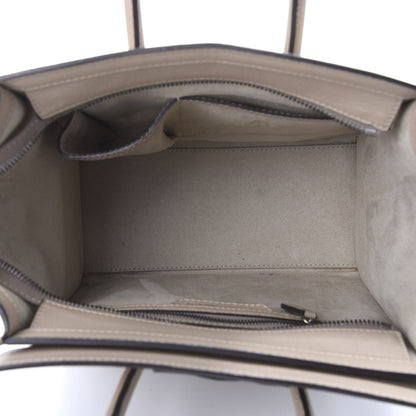 Celine Drummed Calfskin Micro Luggage Dune 5 of 9