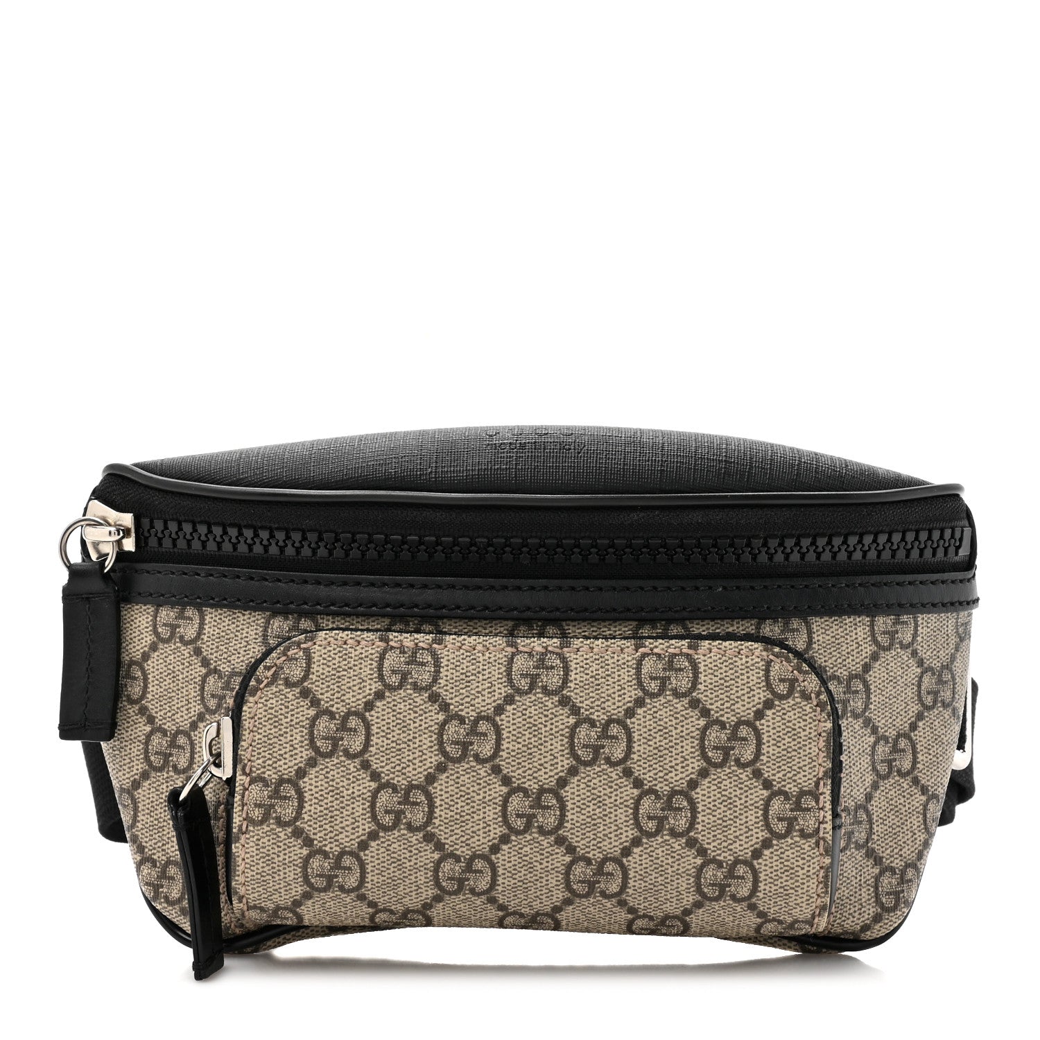 Gucci GG Supreme Monogram Belt Bag Black 1 of 12
