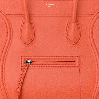 Celine Grained Calfskin Medium Phantom Luggage Coral 10 of 20