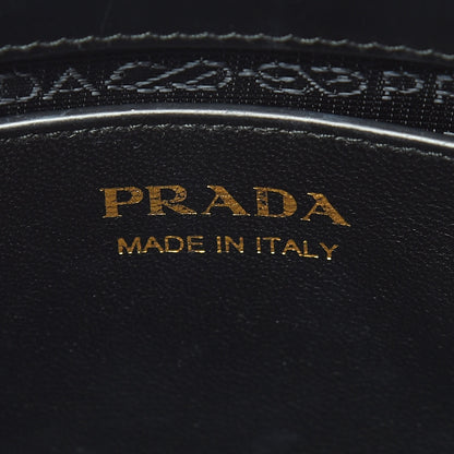 Prada Saffiano City Calfskin Small Esplanade Tote Mercurio Black 9 of 9