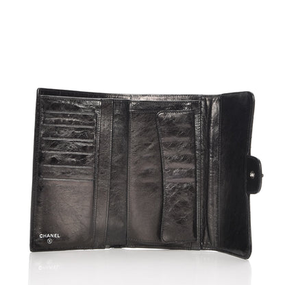 Chanel Glazed Calfskin Quilted Reissue Long Flap Wallet Black 5 of 8