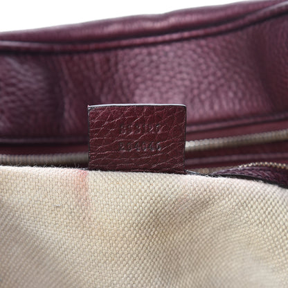 Gucci Metallic Cellarius Calfskin Medium Soho Bowler Classic Burgundy 9 of 13