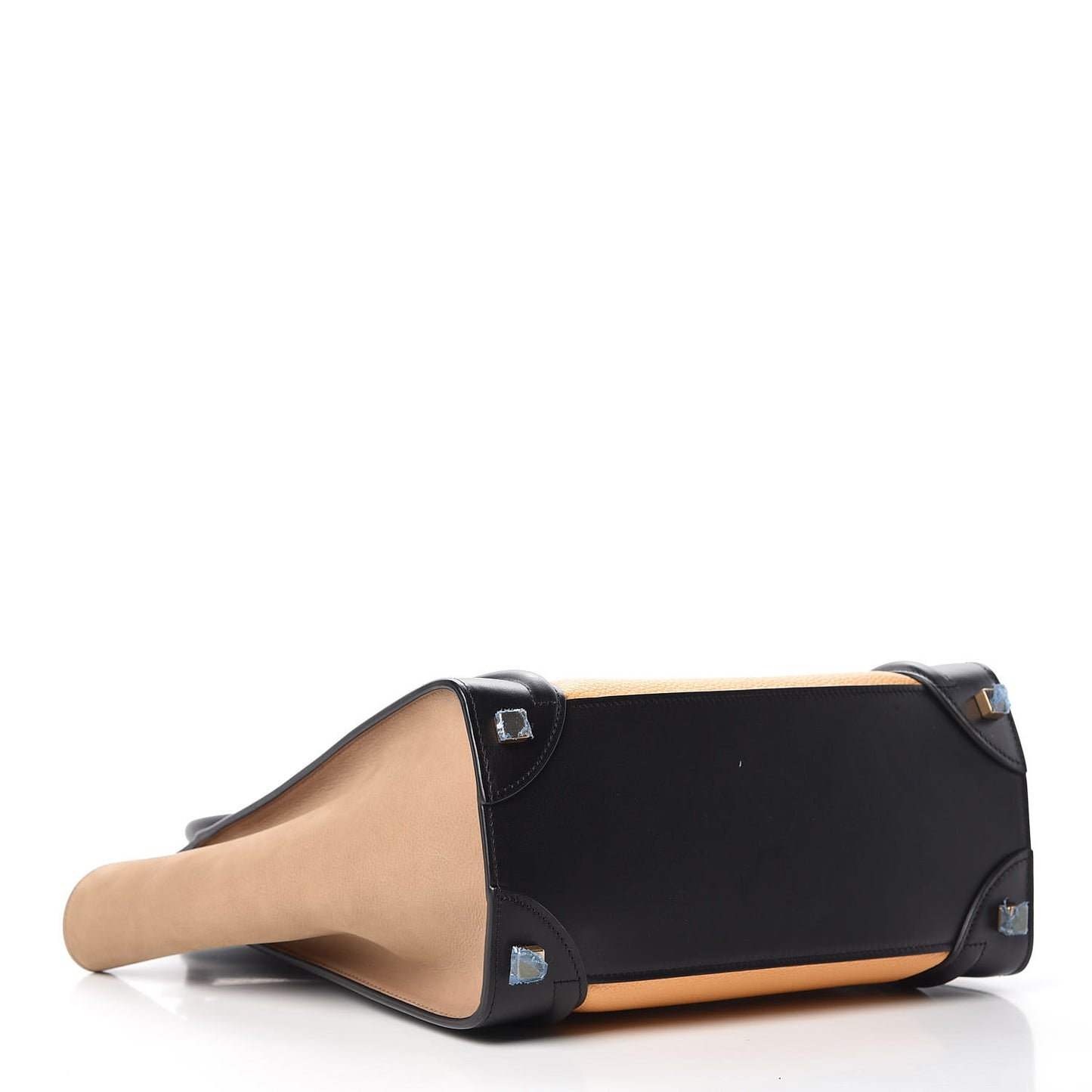 Baby Grained Calfskin Nubuck Micro Tri-Color Luggage Corn