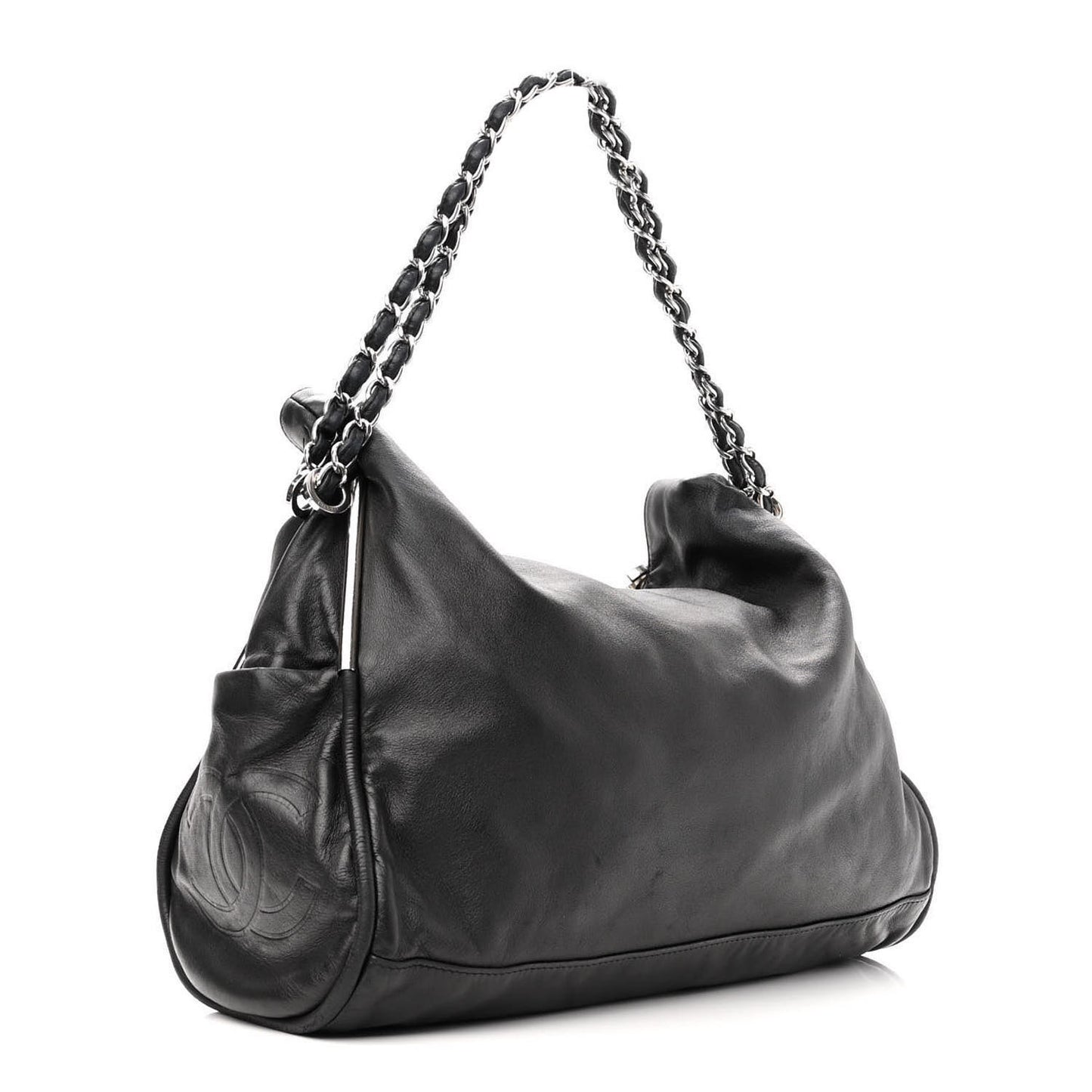 Lambskin Large Ultimate Soft Tote Black