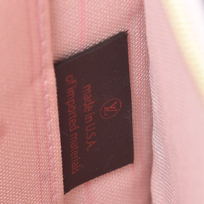 Louis Vuitton Damier Ebene Neverfull MM GM Pochette Rose Ballerine 7 of 12