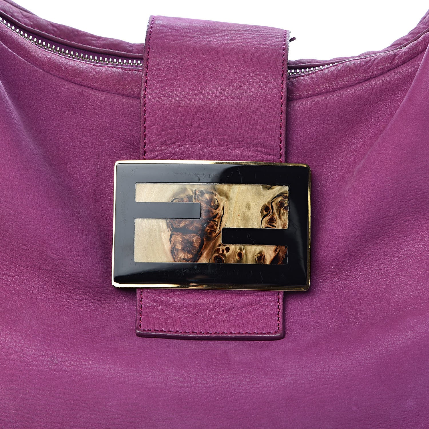 Fendi Vitello Savana Forever Hobo Ciclamino 10 of 14