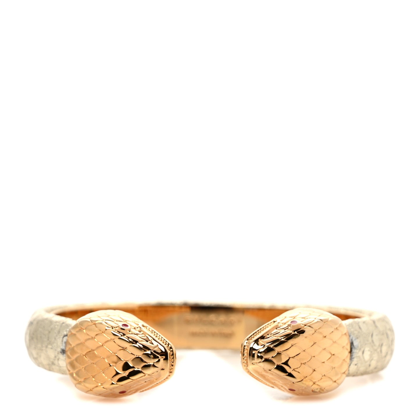 Metallic Karung Serpenti Forever Bracelet Light Gold