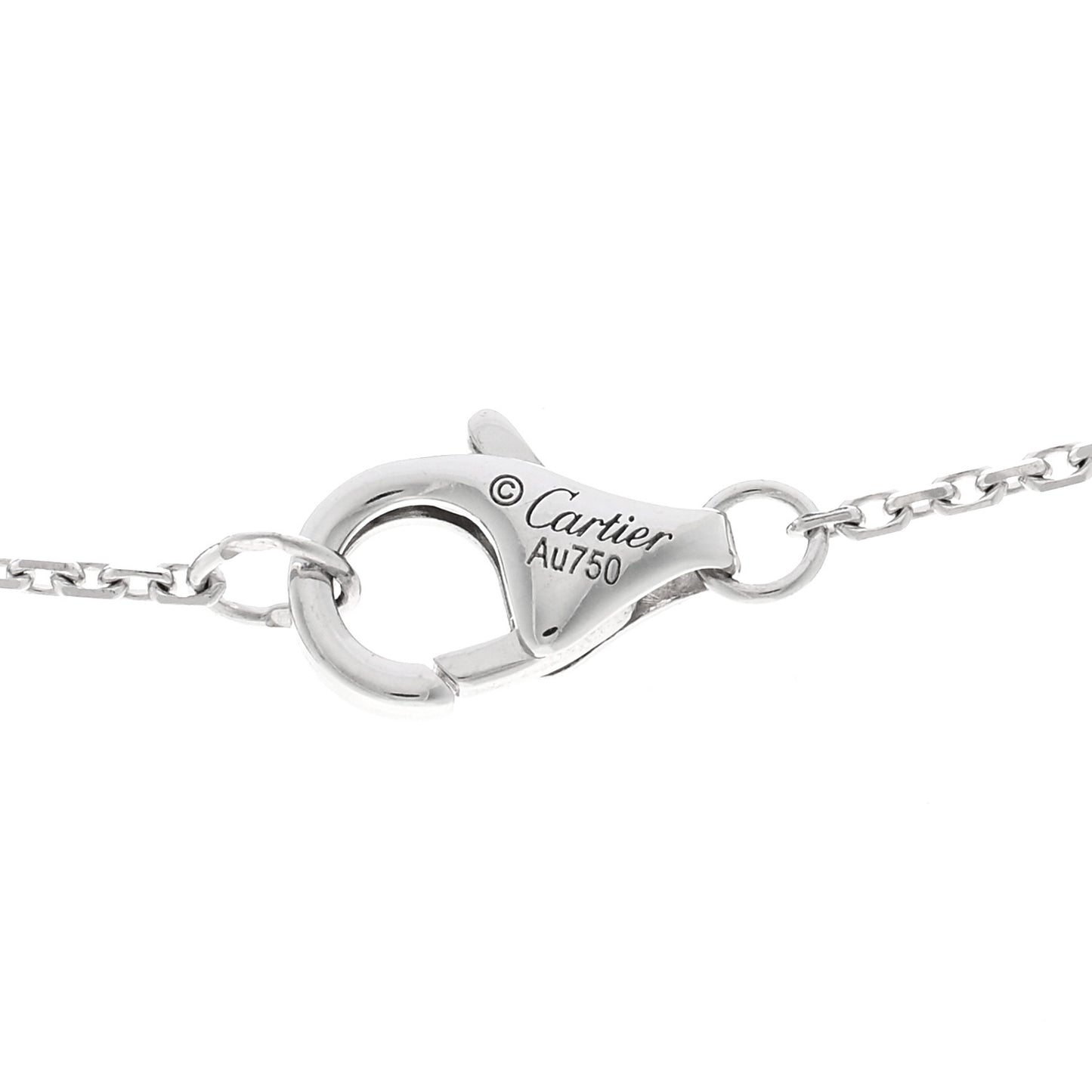 18K White Gold Diamond XS Amulette de Cartier Pendant Necklace