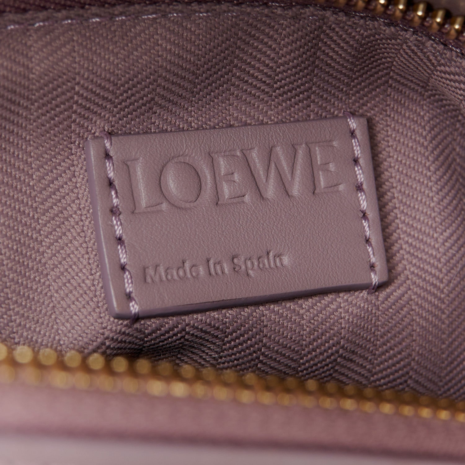 Loewe Satin Calfskin Monochrome Small Puzzle Edge Bag Pale Aubergine Glaze 6 of 11