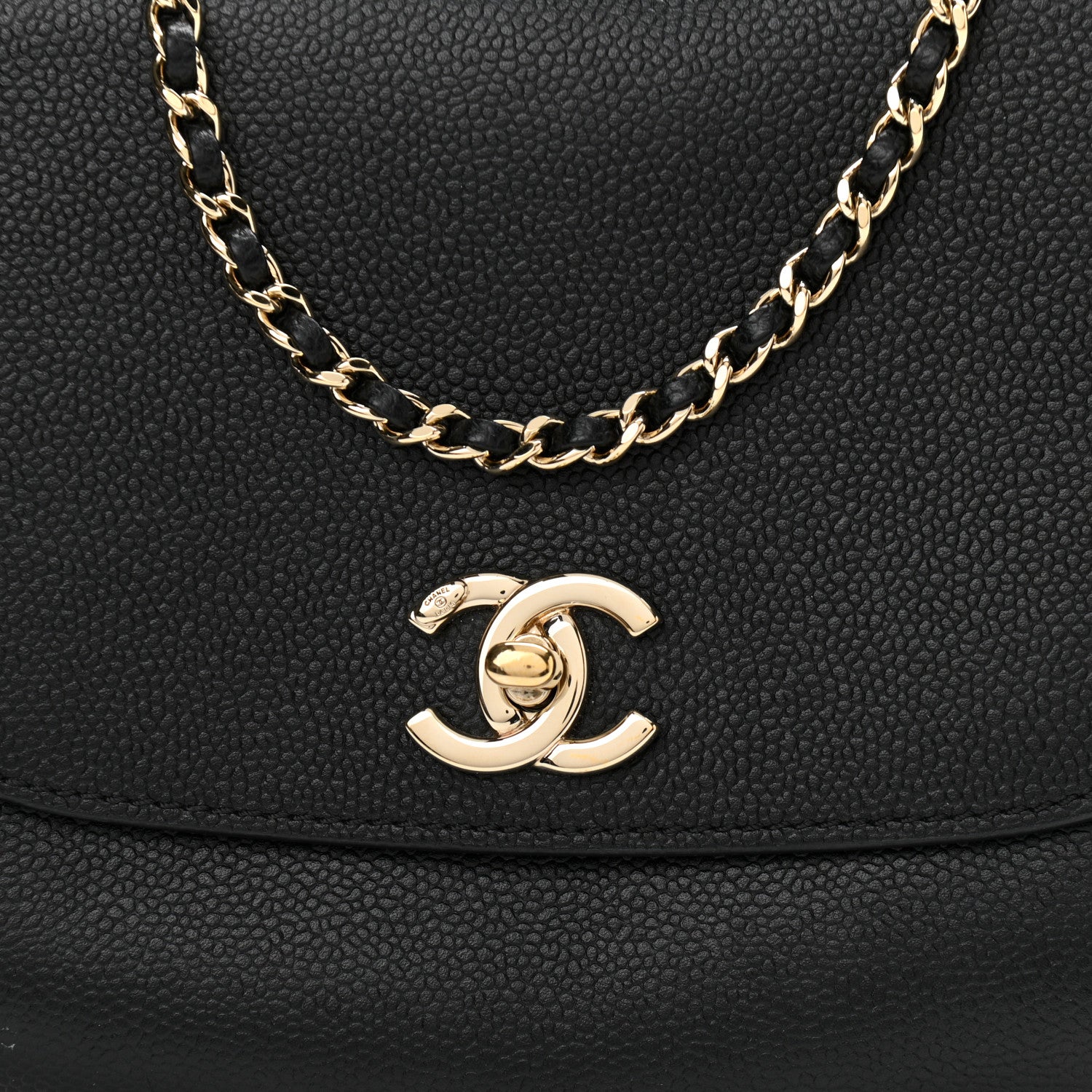 Chanel Caviar Mini Chain Flap Bag Black 9 of 10