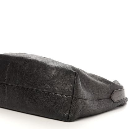 Prada Metallic Vitello Daino Hobo Dark Grey 9 of 15